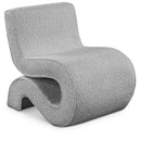  Manufacturer Color_Grey -- Desiree Grey Boucle Fabric Upholstered Accent Chair IMAGE 1