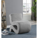  Manufacturer Color_Grey -- Desiree Grey Boucle Fabric Upholstered Accent Chair IMAGE 2
