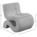 Meridian Desiree Grey Boucle Fabric Accent Chair IMAGE 8