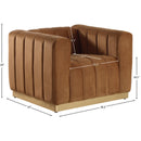  Manufacturer Color_Saddle -- Marlon Saddle Velvet Upholstered Chair IMAGE 11