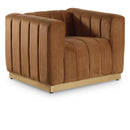  Manufacturer Color_Saddle -- Marlon Saddle Velvet Upholstered Chair IMAGE 1