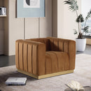  Manufacturer Color_Saddle -- Marlon Saddle Velvet Upholstered Chair IMAGE 2