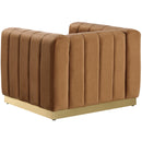  Manufacturer Color_Saddle -- Marlon Saddle Velvet Upholstered Chair IMAGE 3