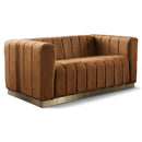  Manufacturer Color_Saddle -- Marlon 62.5" Saddle Velvet Upholstered Loveseat IMAGE 1