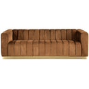  Manufacturer Color_Saddle -- Marlon 86.5" Saddle Velvet Upholstered Sofa IMAGE 4