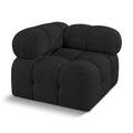 Meridian Ames Black Boucle Fabric Corner IMAGE 1