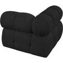 Meridian Ames Black Boucle Fabric Corner IMAGE 6