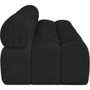 Meridian Ames Black Boucle Fabric Modular Sofa IMAGE 7