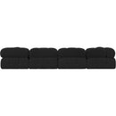 Meridian Ames Black Boucle Fabric Modular Sofa IMAGE 3