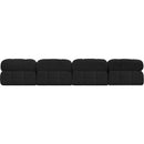  Manufacturer Color_Black -- Meridian Ames Fabric 4 pc Sectional IMAGE 3