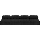 Meridian Ames Black Boucle Fabric Modular Sofa IMAGE 5