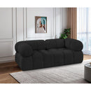 Meridian Ames Black Boucle Fabric Modular Sofa IMAGE 2