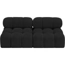 Meridian Ames Black Boucle Fabric Modular Sofa IMAGE 5