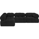  Manufacturer Color_Black -- Meridian Ames Fabric 4 pc Sectional IMAGE 4
