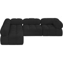  Manufacturer Color_Black -- Meridian Ames Fabric 4 pc Sectional IMAGE 5