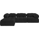  Manufacturer Color_Black -- Meridian Ames Fabric 4 pc Sectional IMAGE 4