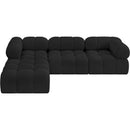  Manufacturer Color_Black -- Meridian Ames Fabric 4 pc Sectional IMAGE 5