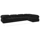  Manufacturer Color_Black -- Meridian Ames Fabric 5 pc Sectional IMAGE 13