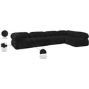  Manufacturer Color_Black -- Meridian Ames Fabric 5 pc Sectional IMAGE 14