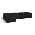  Manufacturer Color_Black -- Meridian Ames Fabric 5 pc Sectional IMAGE 1