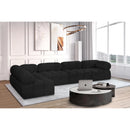  Manufacturer Color_Black -- Meridian Ames Fabric 5 pc Sectional IMAGE 2