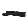  Manufacturer Color_Black -- Meridian Ames Fabric 5 pc Sectional IMAGE 1