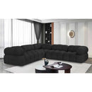  Manufacturer Color_Black -- Meridian Ames Fabric 5 pc Sectional IMAGE 2