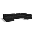  Manufacturer Color_Black -- Meridian Ames Fabric 6 pc Sectional IMAGE 1