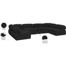  Manufacturer Color_Black -- Meridian Ames Fabric 6 pc Sectional IMAGE 13