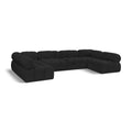  Manufacturer Color_Black -- Meridian Ames Fabric 6 pc Sectional IMAGE 1