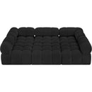Meridian Ames Black Boucle Fabric Modular Sectional IMAGE 5