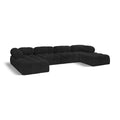  Manufacturer Color_Black -- Meridian Ames Fabric 6 pc Sectional IMAGE 1