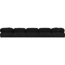 Meridian Ames Black Boucle Fabric Modular Sectional IMAGE 3