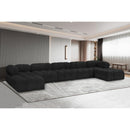  Manufacturer Color_Black -- Meridian Ames Fabric 7 pc Sectional IMAGE 2