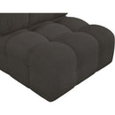  Manufacturer Color_Brown -- Ames Brown Boucle Fabric Upholstered Modular Armless Chair IMAGE 9