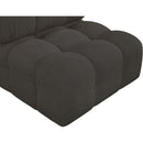 Meridian Ames Brown Boucle Fabric Armless IMAGE 9