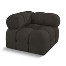 Meridian Ames Brown Boucle Fabric Corner IMAGE 1