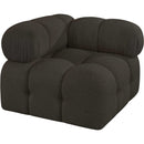 Meridian Ames Brown Boucle Fabric Corner IMAGE 4