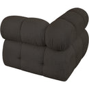  Manufacturer Color_Brown -- Ames Brown Boucle Fabric Upholstered Modular Corner Chair IMAGE 6