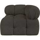  Manufacturer Color_Brown -- Ames Brown Boucle Fabric Upholstered Modular Corner Chair IMAGE 7