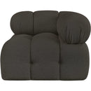 Meridian Ames Brown Boucle Fabric Corner IMAGE 7