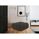  Manufacturer Color_Brown -- Ames Brown Boucle Fabric Upholstered Modular Ottoman IMAGE 2