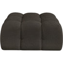  Manufacturer Color_Brown -- Ames Brown Boucle Fabric Upholstered Modular Ottoman IMAGE 3