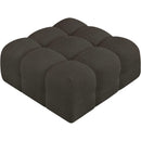  Manufacturer Color_Brown -- Ames Brown Boucle Fabric Upholstered Modular Ottoman IMAGE 5