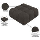  Manufacturer Color_Brown -- Ames Brown Boucle Fabric Upholstered Modular Ottoman IMAGE 8