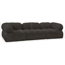  Manufacturer Color_Brown -- Ames 102" Brown Boucle Fabric Upholstered 3 pc Modular Sofa IMAGE 11