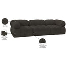  Manufacturer Color_Brown -- Ames 102" Brown Boucle Fabric Upholstered 3 pc Modular Sofa IMAGE 12
