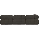  Manufacturer Color_Brown -- Ames 102" Brown Boucle Fabric Upholstered 3 pc Modular Sofa IMAGE 3