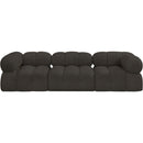  Manufacturer Color_Brown -- Ames 102" Brown Boucle Fabric Upholstered 3 pc Modular Sofa IMAGE 4