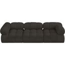  Manufacturer Color_Brown -- Ames 102" Brown Boucle Fabric Upholstered 3 pc Modular Sofa IMAGE 5